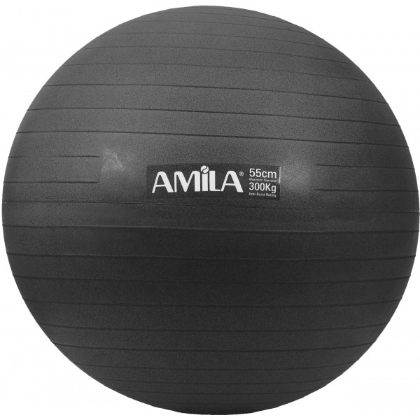 Μπάλα Γυμναστικής AMILA GYMBALL 55cm Μαύρη